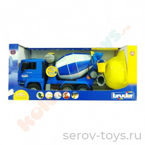 Бетономешалка 01-638 MAN (синий/серый) + каска желтая (СПЕЦПРЕДЛОЖЕНИЕ)