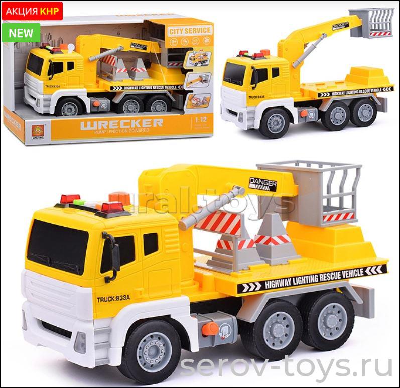 Машина инерц 1:12 WY833A Подъемник свет звук Wenyi