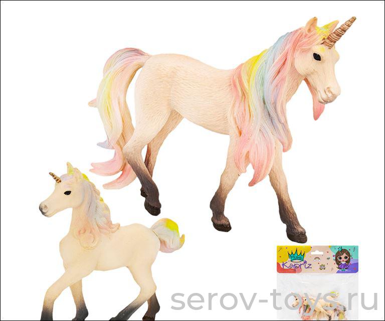 Единороги мама и малыш  9899-Y10C2YSQ Радужные в пак Miss Kapriz