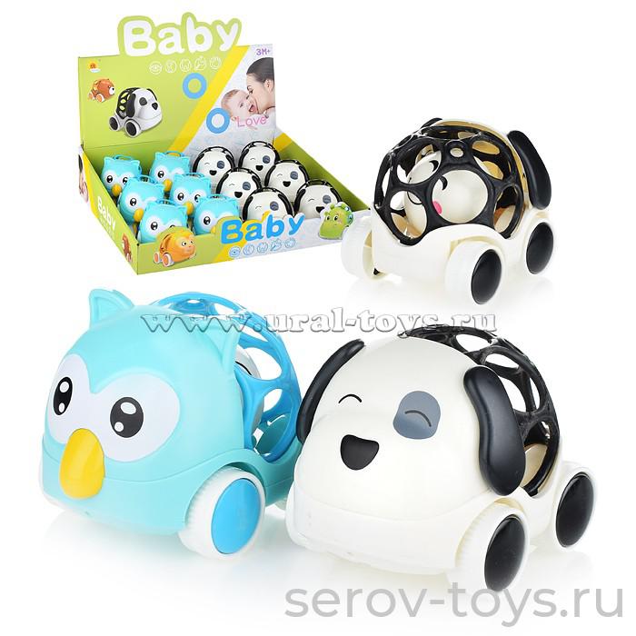 Машинка-зверюшки 2851-2 Сова и собачка в кор 12шт