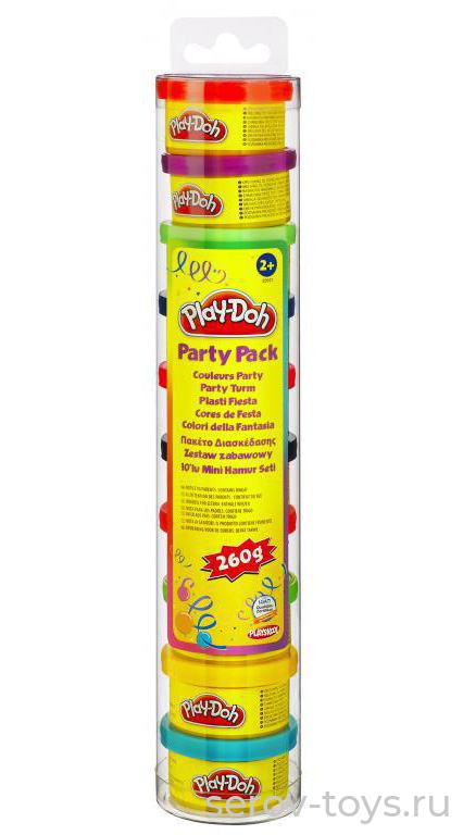 PD Пластилин 22037 PD цветной (10 банок по 28 гр) в тубе
