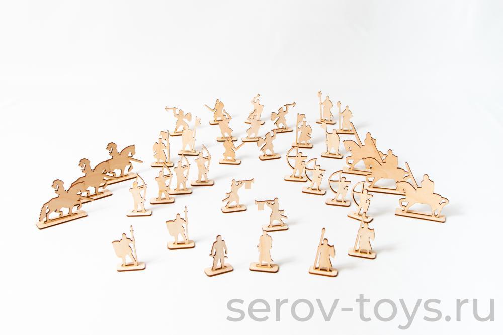 Конструктор дерев КР-1-01 Чудо-рыцари ( 36шт) 72 дет Pollika