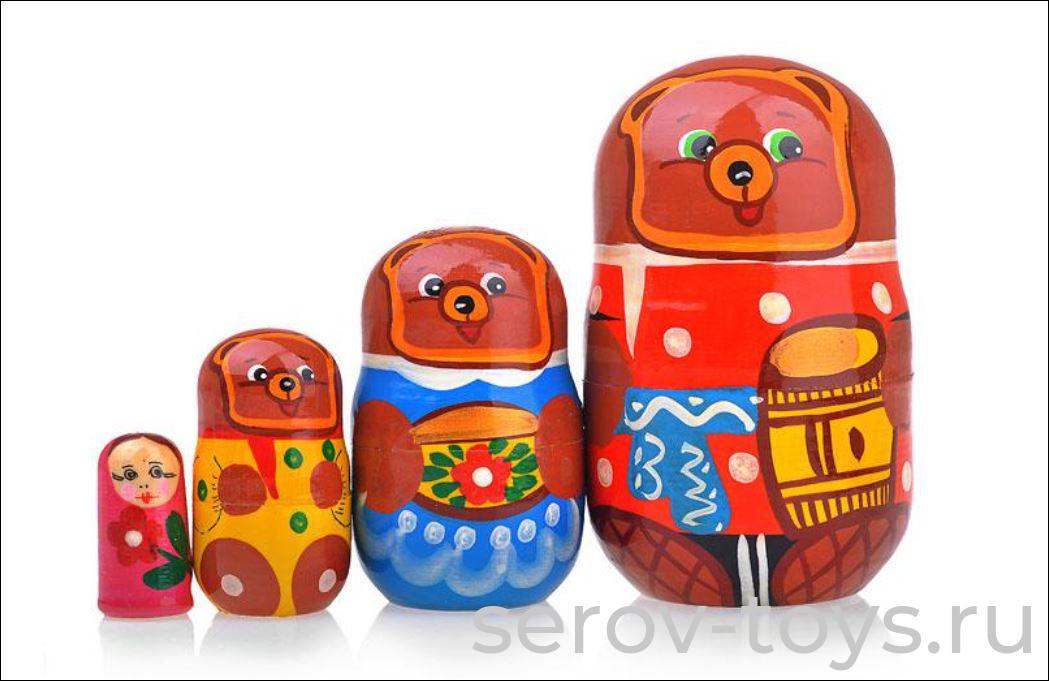 Матрешка 4 в 1 Три медведя Д-341 RNToys