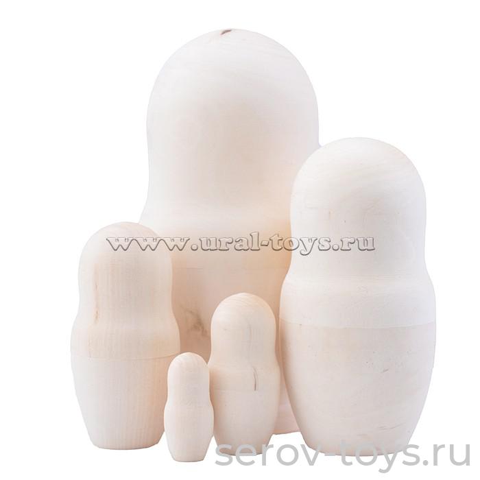 Матрешка 5 в 1 под роспись Д-023 15см дерево в пак RNToys