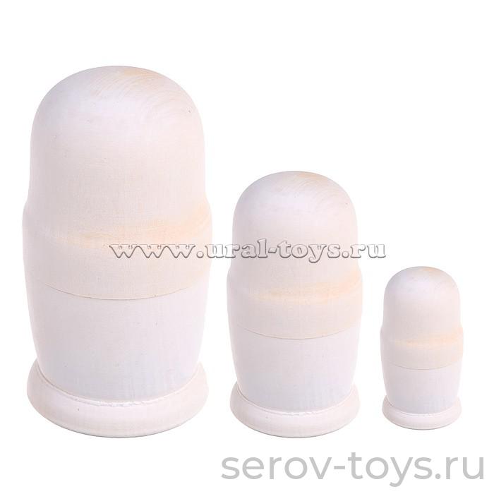 Матрешка 3 в 1 под роспись Д-022 дерево в пак RNToys