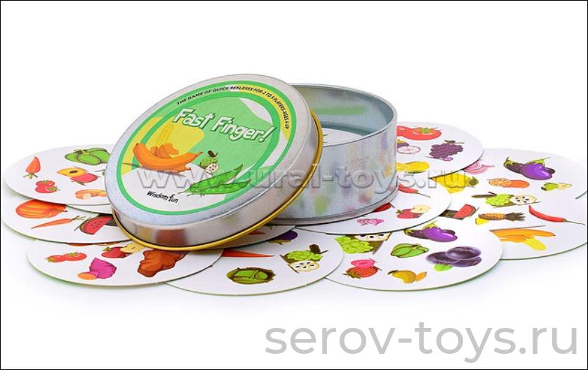 Игра настольная Найди пару 568-3 Фрукты и овощи в жестяной кор