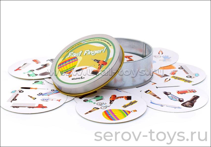 Игра настольная Найди пару 568-7 Транспорт и инструменты в жестяной кор