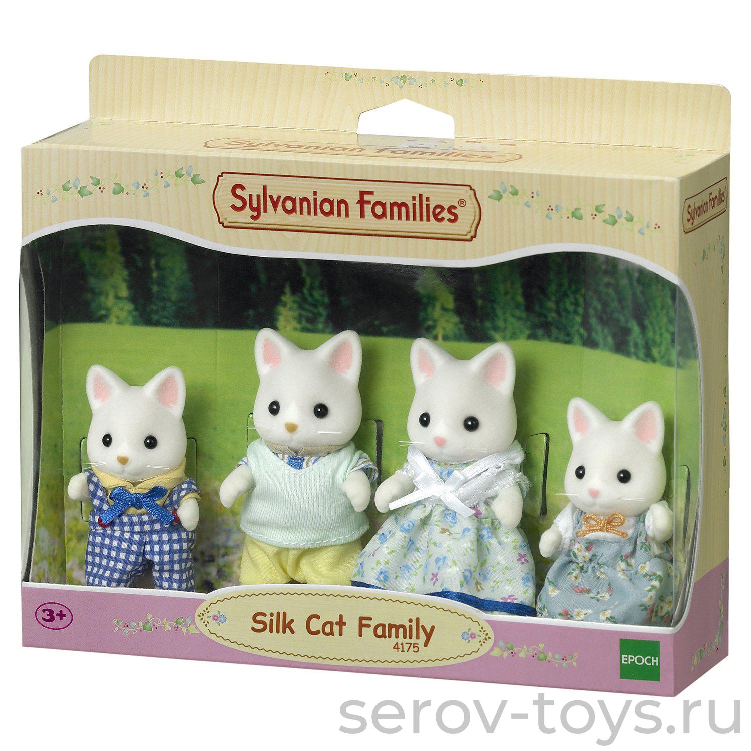 Семья Белых Кошек 4175 4 фигурки Sylvanian Families