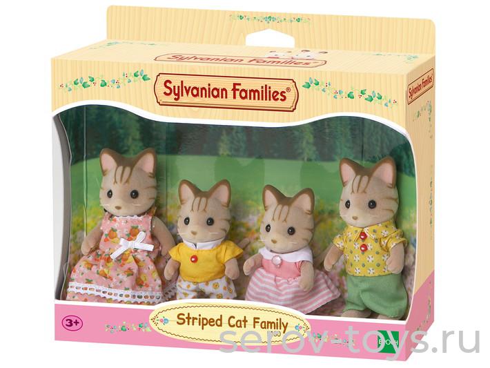 Семья Полосатых Кошек 5180 4 фигурки Sylvanian Families