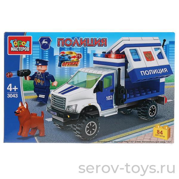 Конструктор Город мастеров 3043 ГАЗ Некст патруль с собакой 84 дет