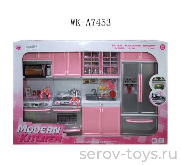 Кухня Модерн 26211 свет звук 55*10*36см в кор.4 в 1 (холодильник, плита, посудомойка, шкаф)