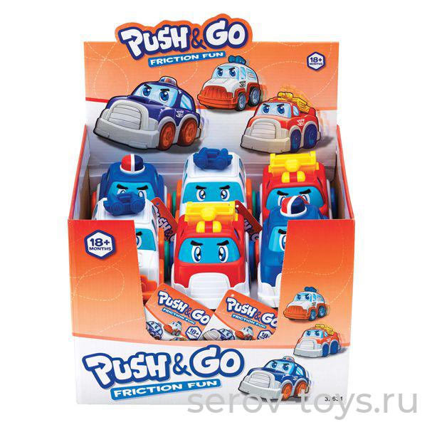 Машинки 32631 в ассорт Толкни и поедет (скорая пожарная,полиция)