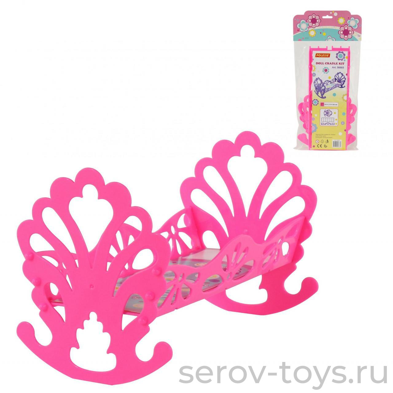 Кроватка для кукол 56665 качалка в пак ПОЛЕСЬЕ