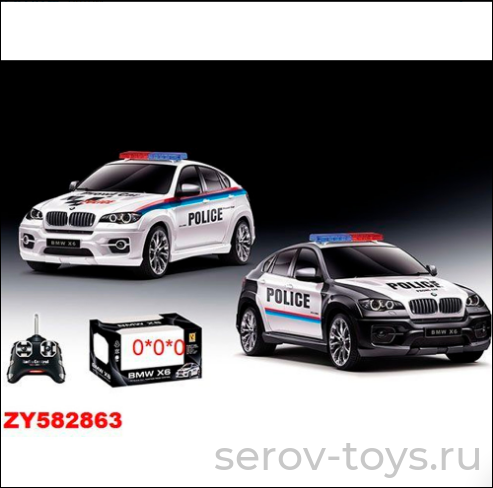 Машина р/у GK 866-2404P BMW X6 1:24 Полиция на бат в кор