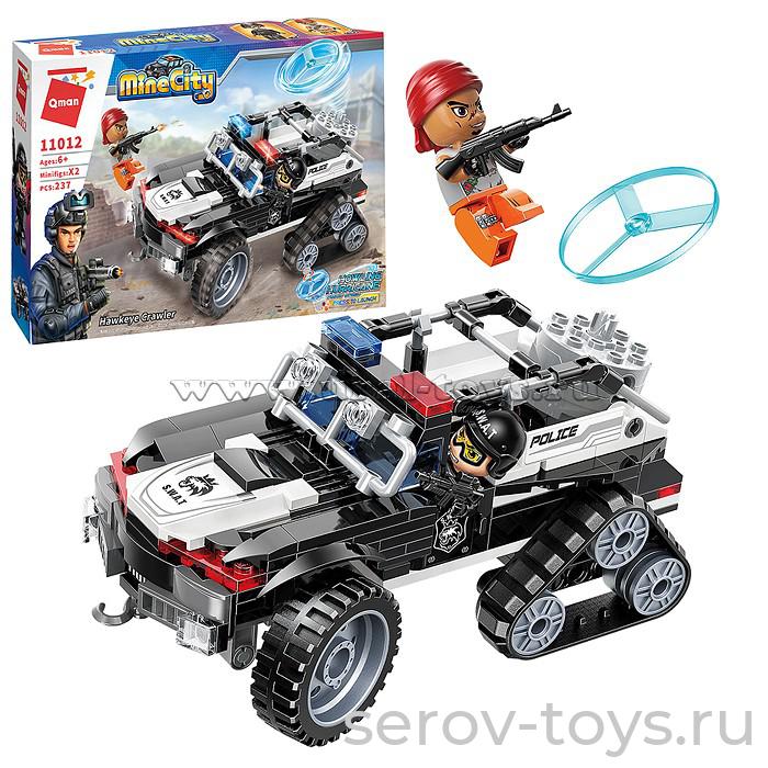 Конструктор Qman 11012 Полиция 237 дет с вертушкой