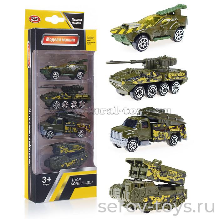 Набор машин 6678 Военная техника мини металл (4шт) в кор