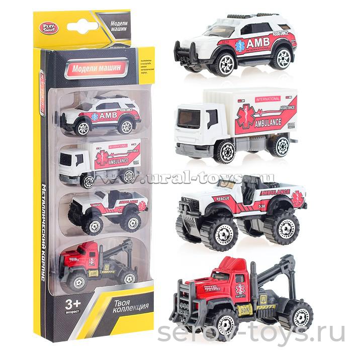 Набор машин 6676 Спасательная техника мини (4шт) в кор