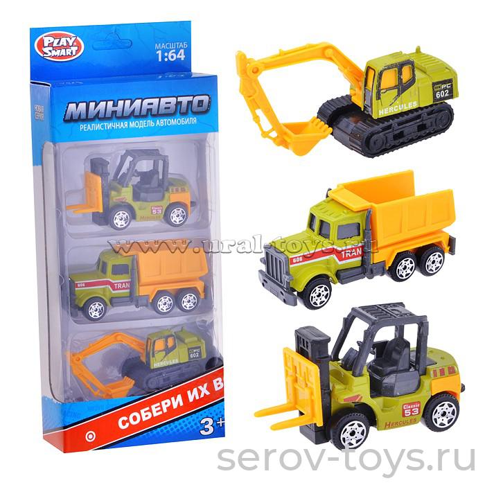 Набор машин 6389-2 Сельскохозяйственная техника мини Авто (3шт) в кор