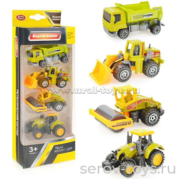 Набор машин 6675 Спецтехника мини (4шт) в кор