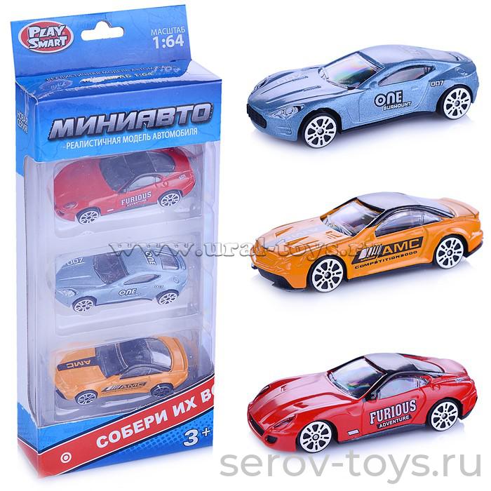 Набор машин 6389-A Гоночные мини Авто (3шт) в кор