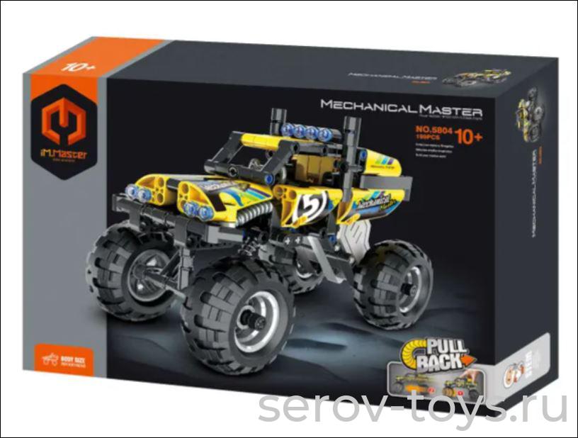 Конструктор 5804 Внедорожник Пулл бэк Желтый 199 дет инерц YS0259427 в кор IM.Master