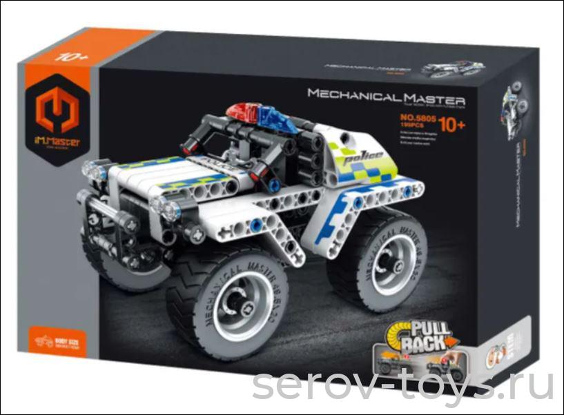 Конструктор 5805 Полицейская машина Пулл бэк 199 дет инерц YS0259430 в кор IM.Master