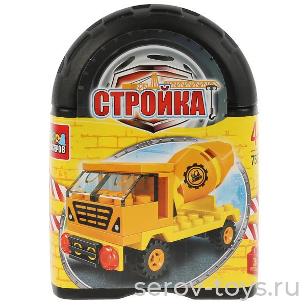 Конструктор Город мастеров 7537 Стройка Бетономешалка 36дет в в банке