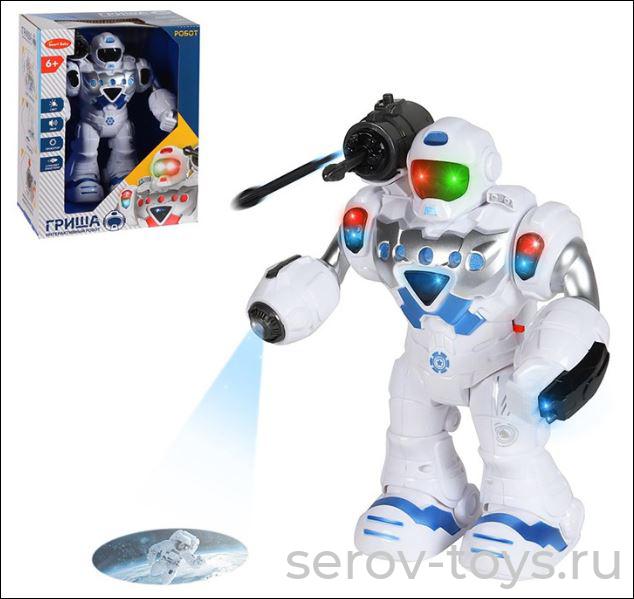Робот Гриша на батарейках, стреляет ракетами, ходит, свет, музыка, проектор JB0404069 Smart Baby
