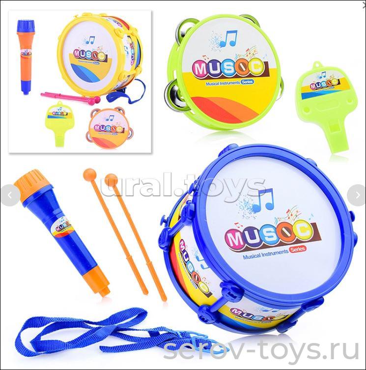 Набор музыкальных инструментов 9266D Веселые мелодии 4 предмета в пак