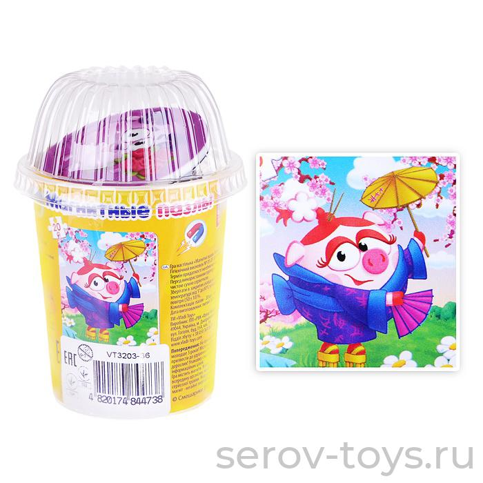 Пазл мягкие магнитные 3203 -36 в стакане Смешарики Нюша