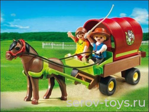 Лошади 5228pm Детский вагончик с пони