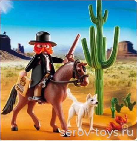 Дикий запад 5251pm Шериф на лошади