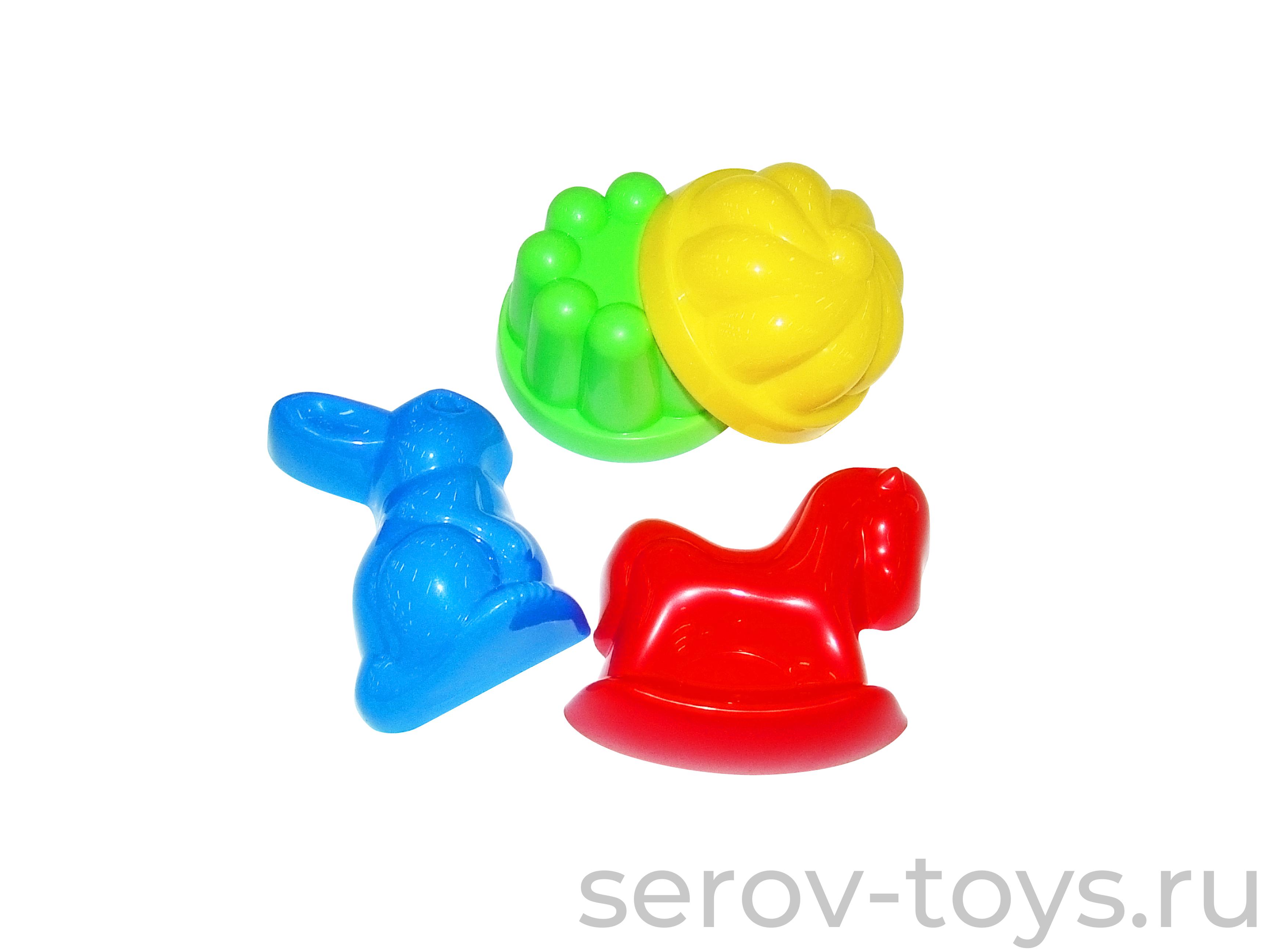 Формочки 2 шт. +заяц+лошадка 2089