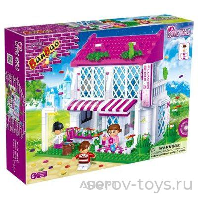 Конструктор БанБао 6102 Цветочный магазин с 3 фигур 425 дет