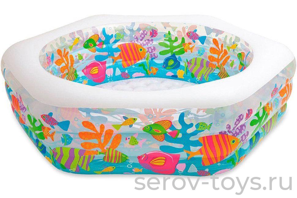 Бассейн 56493 Океанский риф 6-угол. 191*178*61см от 6 лет
