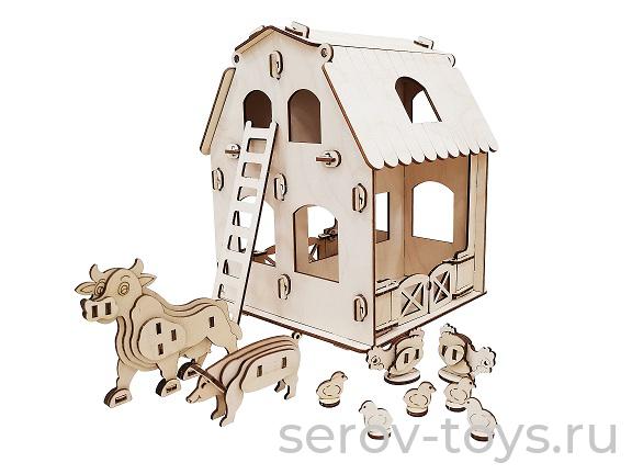 Конструктор дерев М-02 Мини ферма 154 дет Pollika
