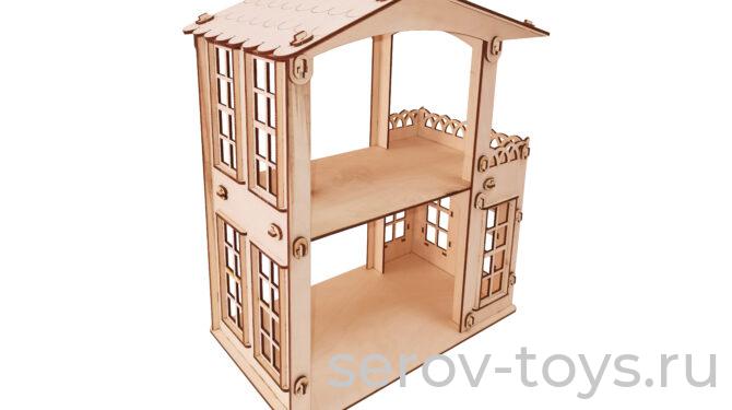 Конструктор дерев РА-03 Домик Восторг без мебели 90 дет Для кукол 10см Pollika