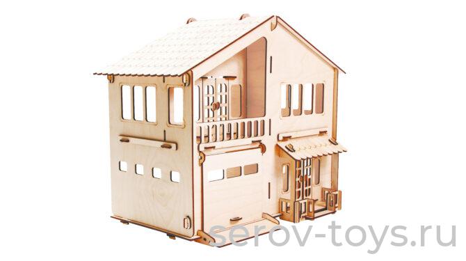 Конструктор дерев Н-11 Дом с гаражом 81 дет Для кукол 10см Pollika