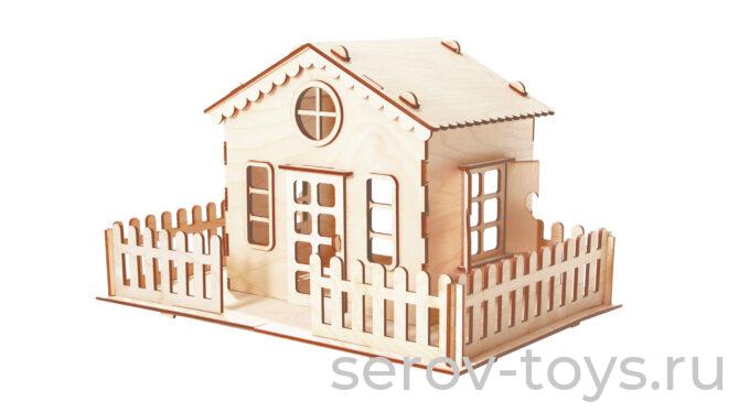 Конструктор дерев ДК-5 Бабушкин дом без мебели 60 дет Для кукол 10см Pollika