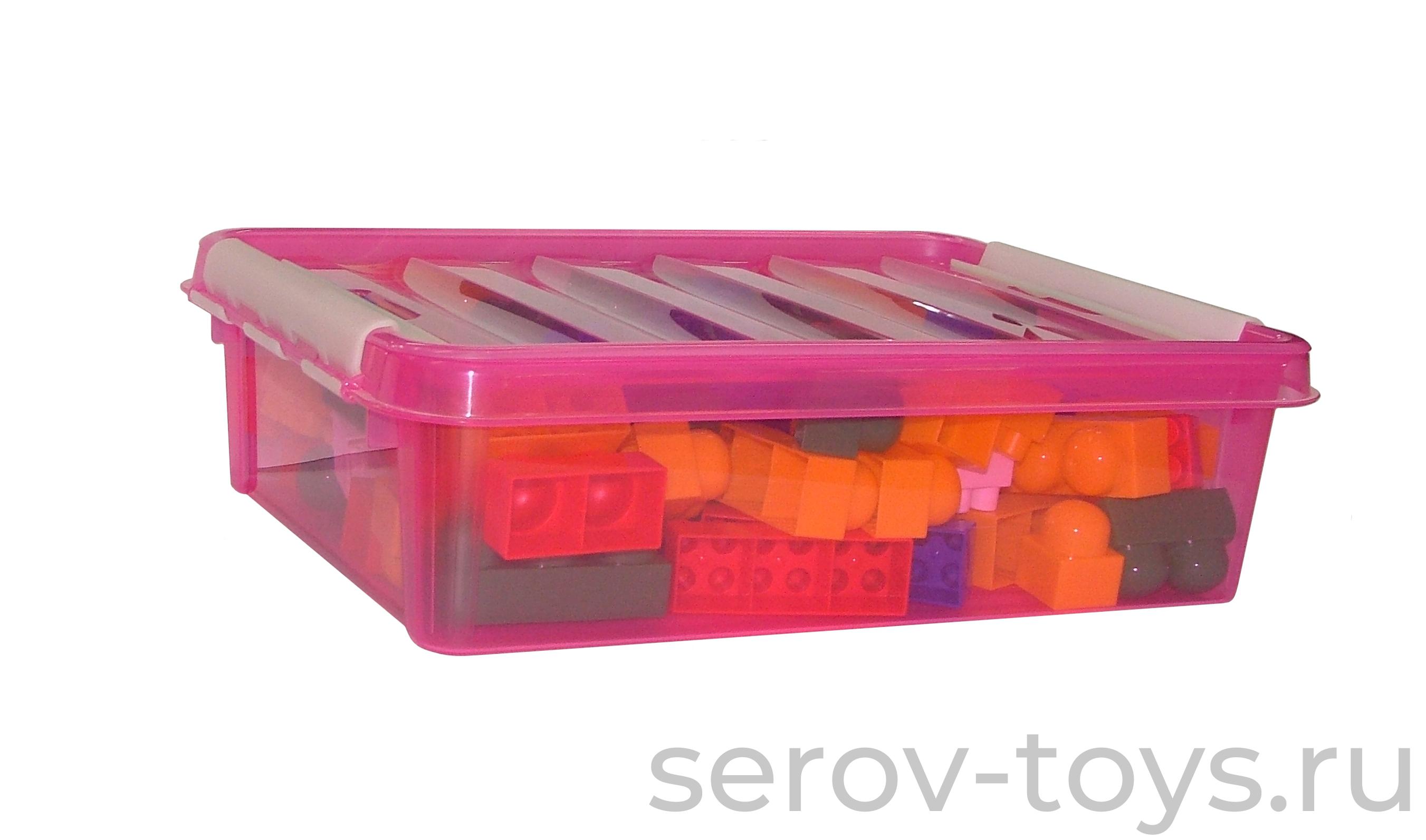 Конструктор Строитель 84эл. в контейнере 1243 ПОЛЕСЬЕ