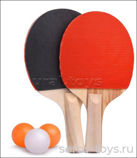 Теннис настольный 00-3717 2ракетки+3шара на блистере