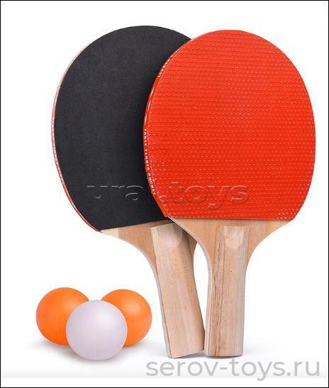 Теннис настольный 00-3716 2ракетки+3шара на блистере