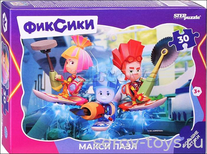 Пазл Макси 30 Фиксики 64009 Аэроплан Контурные Степ