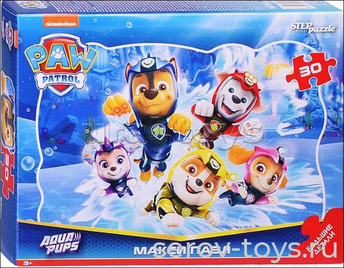 Пазл Макси 30 Щенячий патруль 64011 Никелодеон Контурные Степ