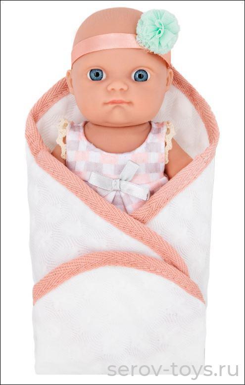Пупс MK2308K-CE в одеяльце 20см FCJ0983469 в пак Miss Kapriz