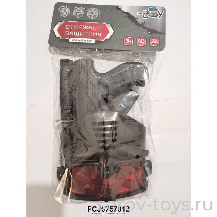Набор Полицейского 88P13YS Отважный защитник, пистолет трещетка, маска  0757012FCJ в пак Mr Boy