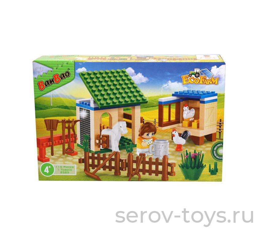 Конструктор БанБао 8585 Ферма, 115 деталей