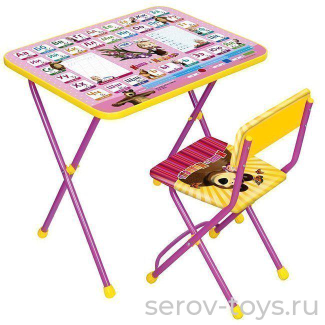 Набор мебели для детей КП2Азбука3 Маша и медведь с алфавитом и прописями Ника 197-141