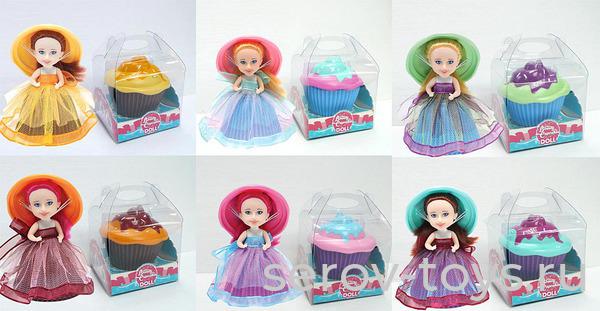Cupcake Кукла 6 видов в ассорт 39185 В 12,25 см в подарочной упак