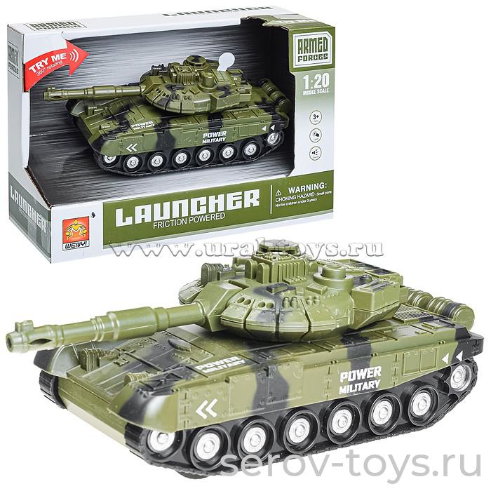Танк инерц 1:20 WY741A свет звук Wenyi